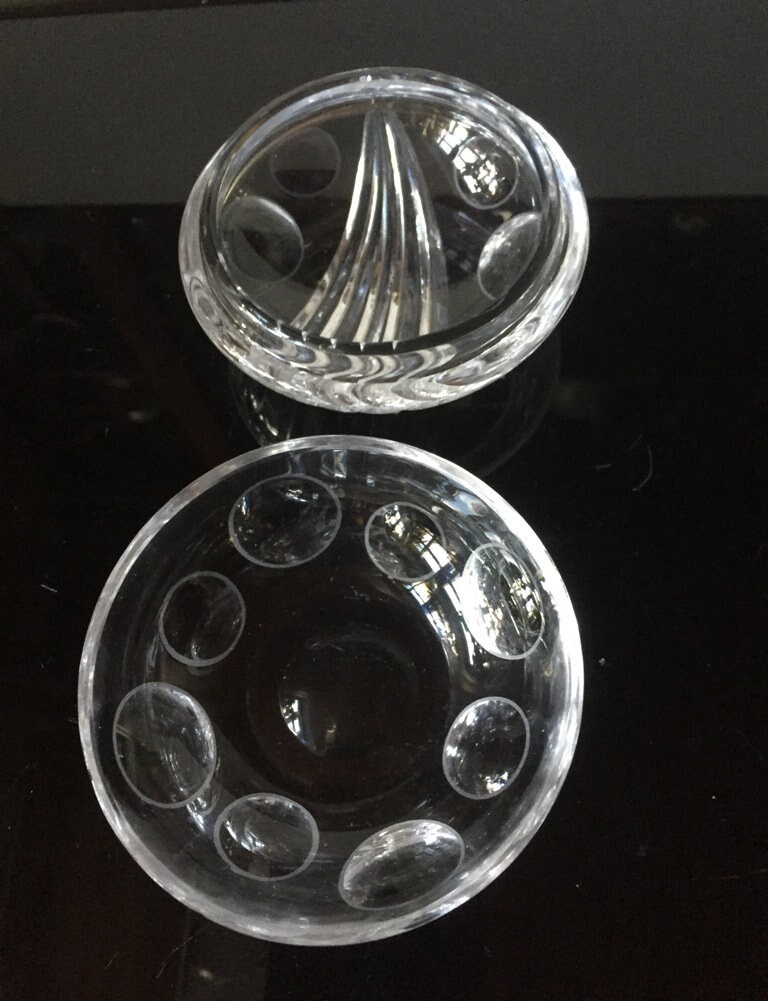 Lead Crystal Perfume Glasses Set, Vanity Glass Hand Cut Moser Style ...