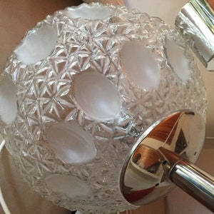 60s Cocoon lamp, opaline art glass Design by Richard Essig, Germany 1960-70s , Space Age original, noble white lamp
