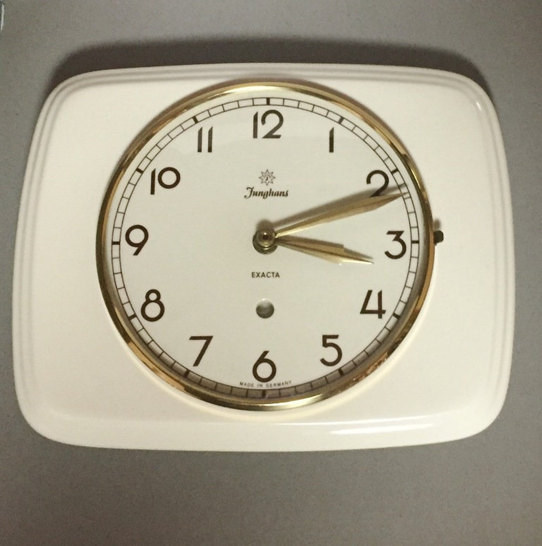 Junghans Exacta Wall Clock 1950s Kitchen Clock Top Class Etsy