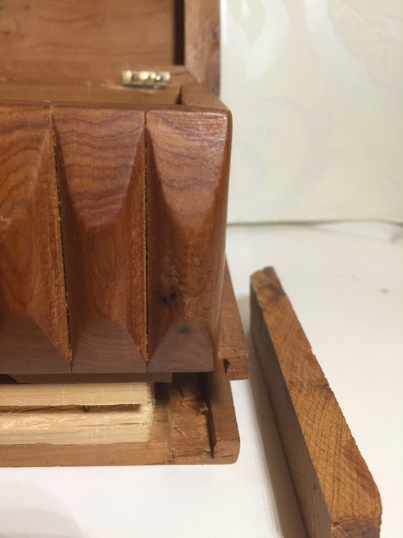 Set 4 Scatole In Legno Con Coperchio 15x10x6 Cm - Mini Scrigni Per Fai Da Te, Decorazione, Conservazione