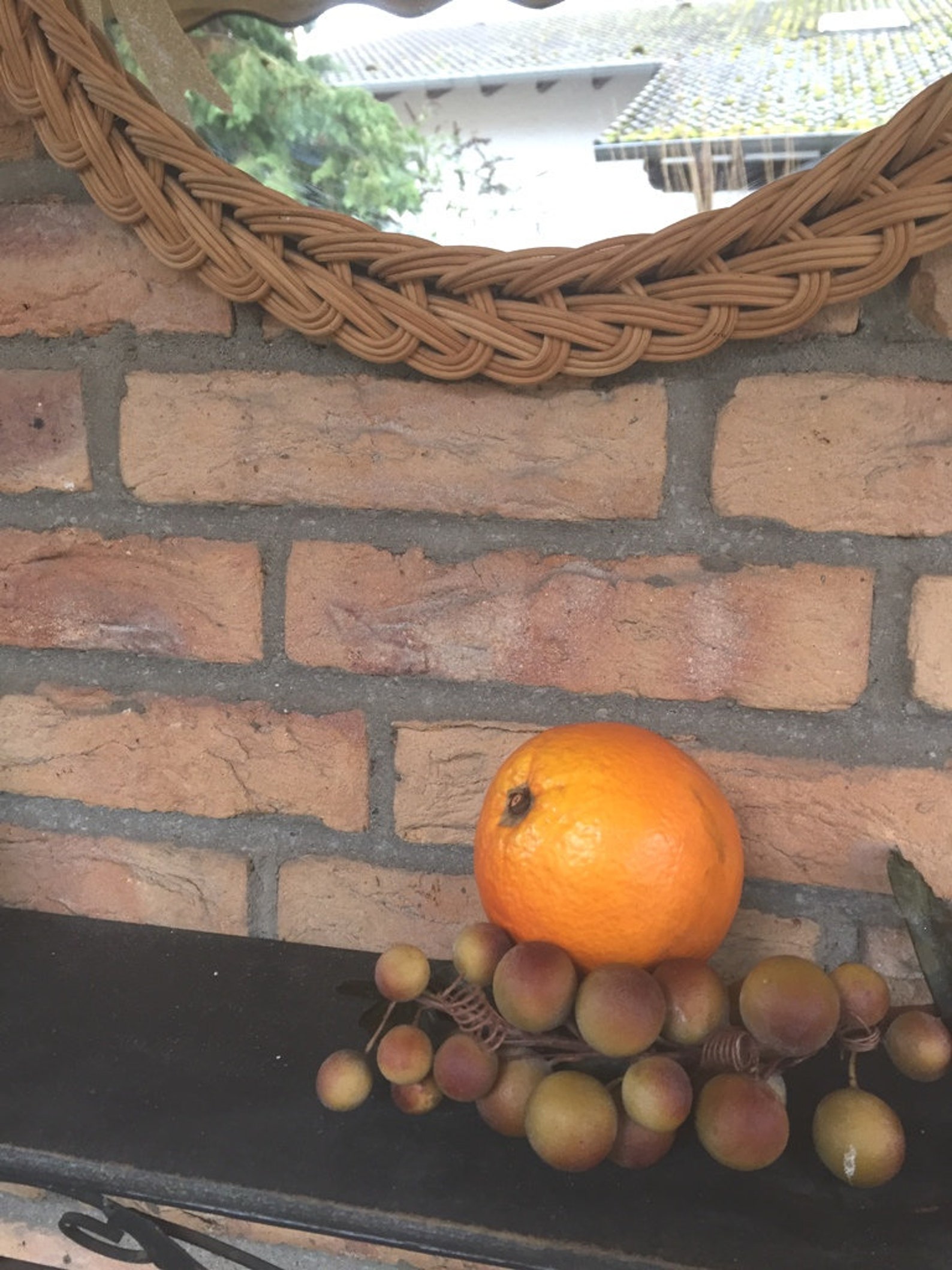 1970s Boho Mirror Handmade Wicker Basket Mirror Woven Wall Etsy