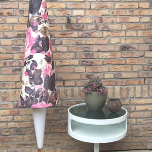 Mid Century Large Floor- Lamp Italian Modern ROCKET-Lamp Space age Floor Lamp Opal Glass Floor Lamp / Brass Stilnovo 60s Original