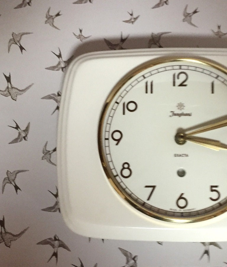 Junghans Exacta Wall Clock 1950s Kitchen Clock Top Class Etsy
