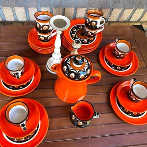 Schramberg Coffee Service Zambesi Vintage Handpainted German