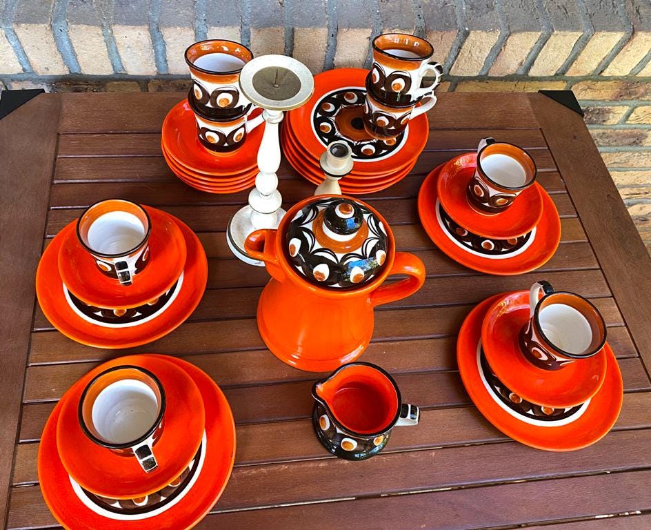 Schramberg Coffee Service Zambesi Vintage Handpainted German