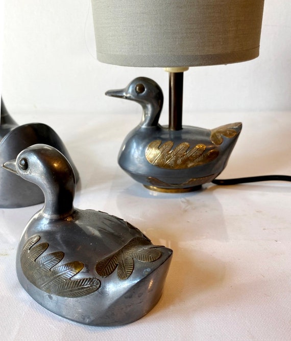 ムラーノグラスのアヒルの置物2体