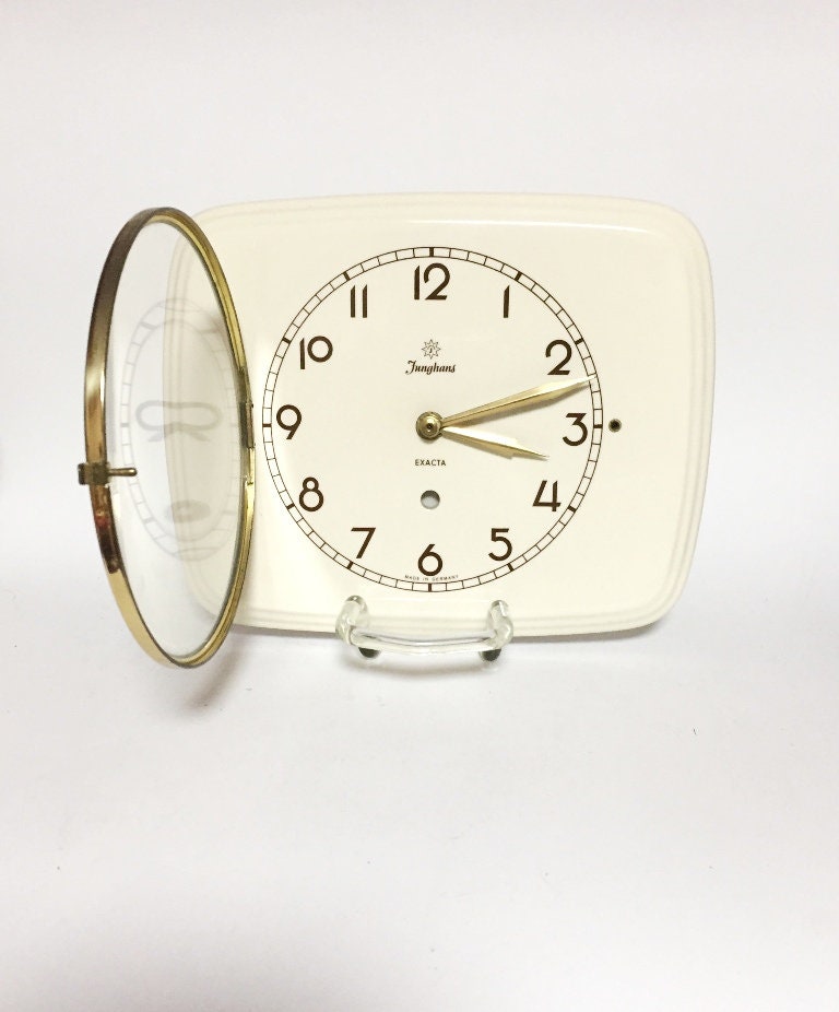 Junghans Exacta Wall Clock 1950s Kitchen Clock Top Class Etsy