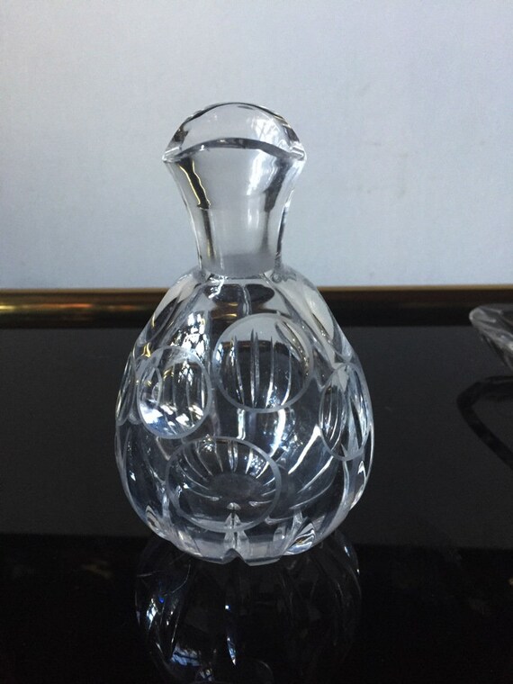 Lead crystal perfume glasses set, vanity glass hand c… Gem