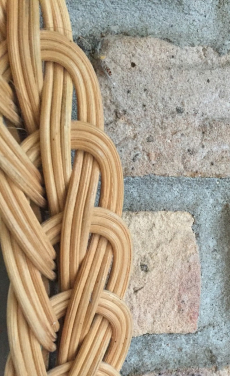 1970s Boho Mirror Handmade Wicker Basket Mirror Woven Wall Etsy