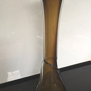 1930s Murano floor vase Amber brown glass vase, handmade unique piece, Italy 1920-30s, Art Deco Murano vase 48 cm / 19&quot; rarity