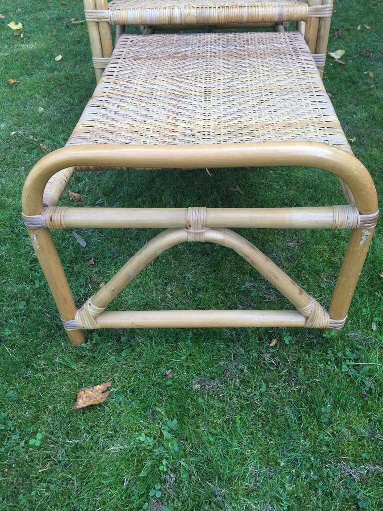Boho Bambus LiegeStuhl Rattan Deck Chair Lounge Chair Etsy.de