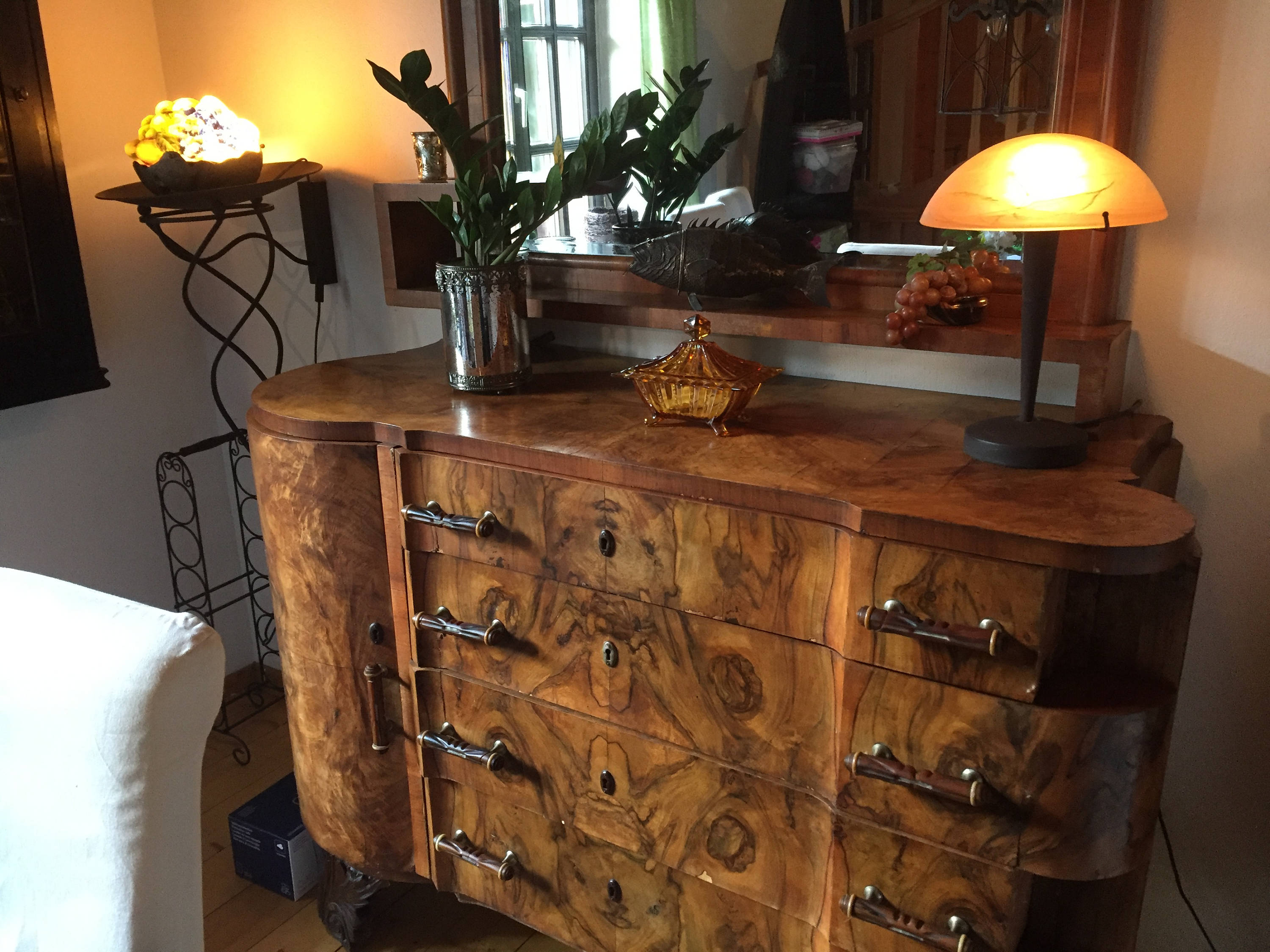 Art Deco Cabinet 1940s Borsani Buffet Walnut Sideboard Venetian
