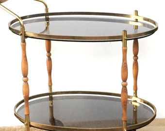 イタリアヴィンテージ - 真鍮とガラス天板のミッドセンチュリー