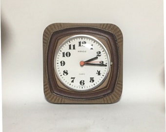 希少なヴィンテージ壁掛け時計 KIENZLE セラミック ホワイト 陶器