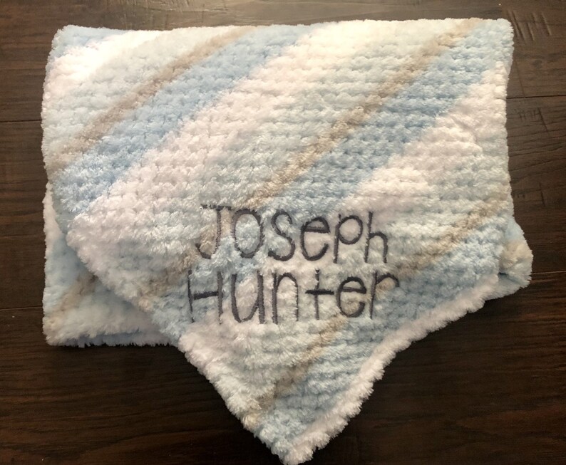 monogram baby blanket etsy