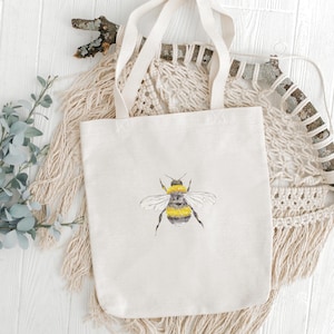 Torba płócienna Bumblebee z bawełny, torba na zrównoważony targ rolniczy