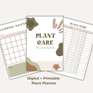 Plant watering schedule, plant care guide, houseplant tracker, printable plant care, plant calendar PDF, printable plant lovers guide