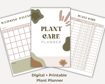 Plant watering schedule, plant care guide, houseplant tracker, printable plant care, plant calendar PDF, printable plant lovers guide