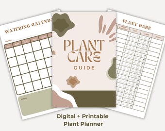 Plant care guide, plant watering schedule, houseplant tracker, printable plant care, digital plant calendar, printable plant care chart
