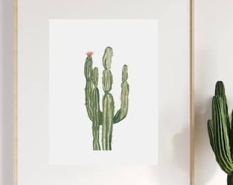 Saguaro Cactus Art Print: Southwestern Home Decor (Digital Download)