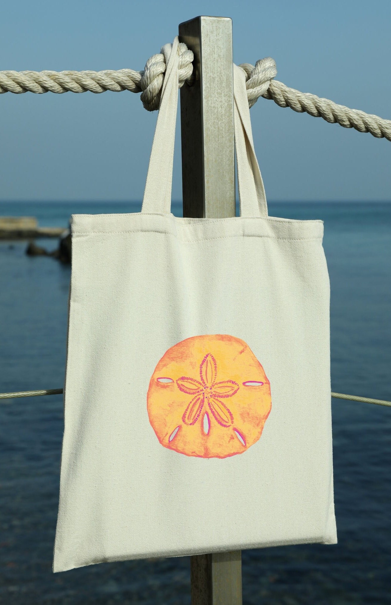 Sand Canvas Shopping Bag