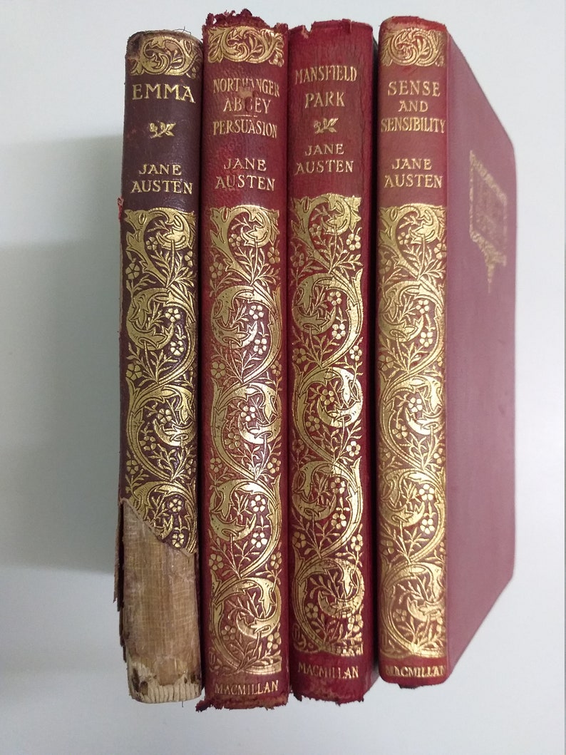 Jane Austen Book Set Leather Bound Sense and Sensibility