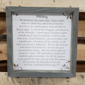 Daughter-in-law Poem Framed - Etsy