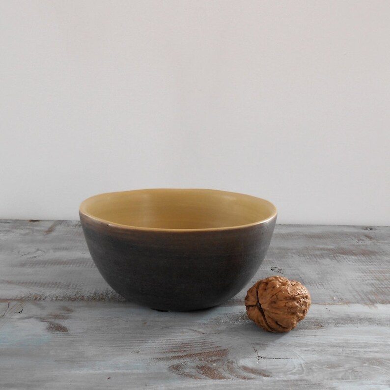 Small high bowl in ceramic different colours