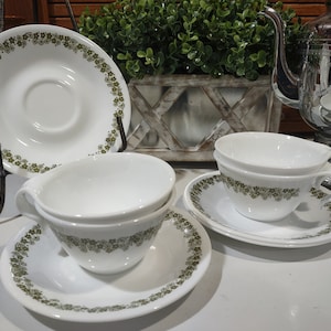 Spring Blossom Corelle Crazy Daisy Coffee Hooked Tea Cups and Saucers Replacements