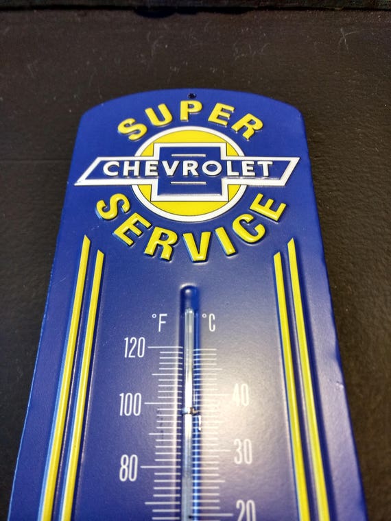 Chevrolet Super Service Wall Thermometer Chevy GMC Garage 