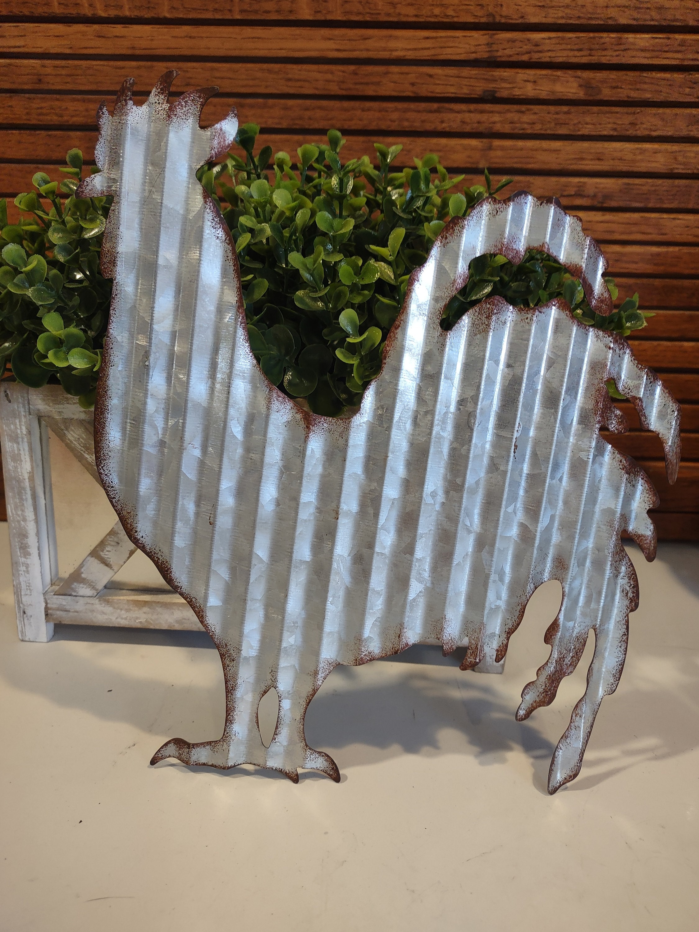 View of Corrugated Metal Wall Art