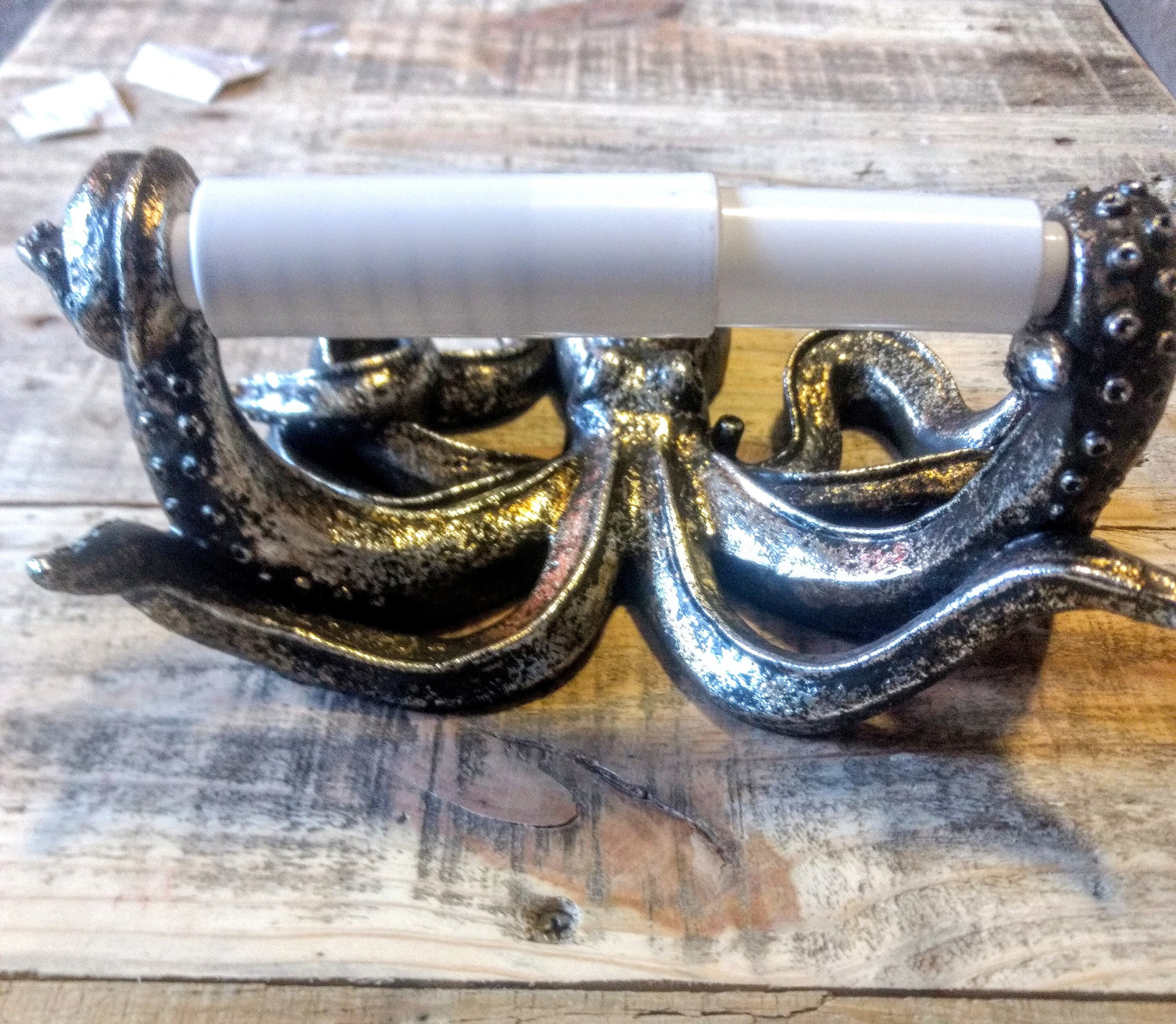 Octopus Toilet Paper Holder Nautical Themed Bathroom Decor Etsy