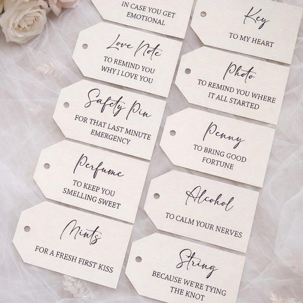 Bride & Groom Wedding Gift Tags - Perfect for the Wedding Morning Gift Box | Gifts for Bride | Gifts for Groom | Customised Option Available