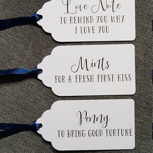 Bride &amp; Groom Wedding Gift Tags Perfect for the Wedding Morning Gift ...