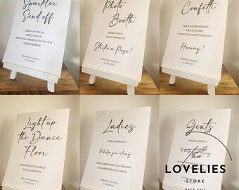 Minimalist Wedding Sign Bundle No. 2 - Includes all 6 Signs - Made-to-order DIGITAL DOWNLOAD | Wedding Signage | Wedding Day Signs