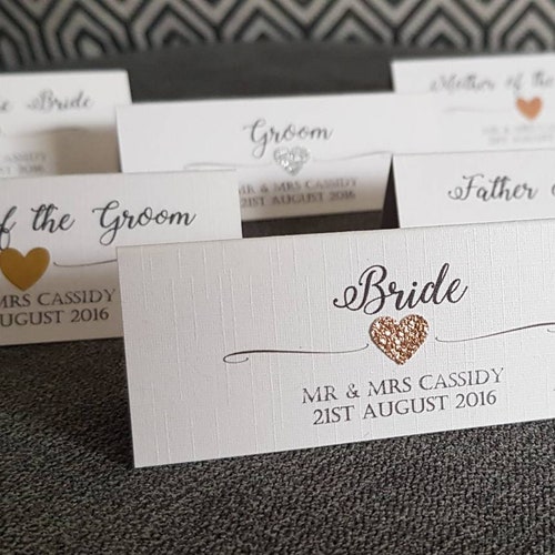 Personalised Wedding Table Name Place Cards Table Settings Etsy UK
