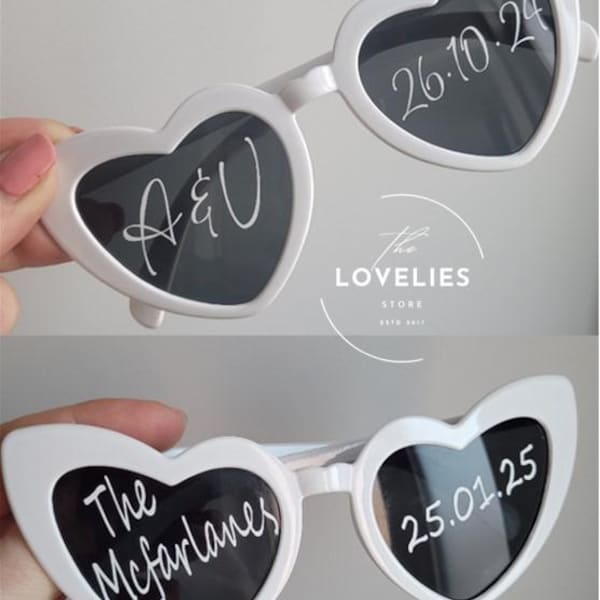 Sonnenbrille-Vinyl-Aufkleber | 3 Styles verfügbar | Hochzeit Gunsten | Junggesellinnenabschied | Verlobungsfeier | Geburtstagsfeier | Abiball | Hochzeit-Andenken