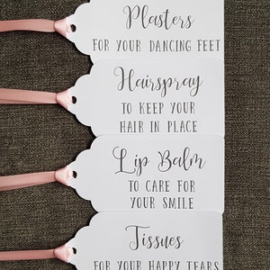 Bridesmaid, Maid of Honour, Best Man & Groomsmen Gift Tags  - Perfect for a Wedding Day Morning Gift Box | Customised Option Available