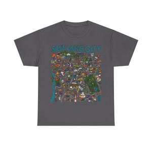 Salt Lake City t-shirt iconic landmarks