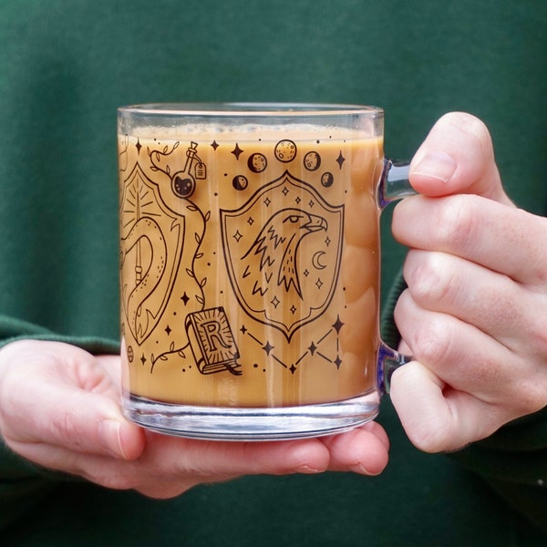 The Wizarding House Glass Mug