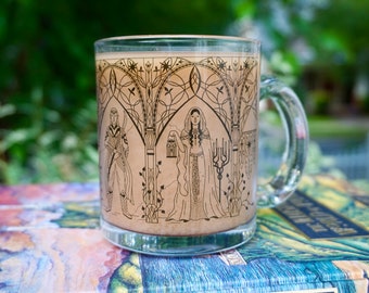 The Council at Sunset Glass Mug