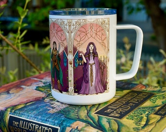 The Council at Sunset Travel Mug