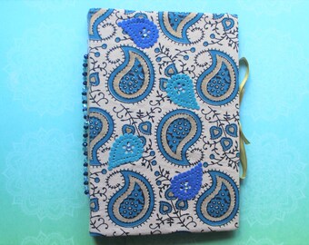 Fabric handmade journal notebook, Unique gift