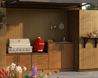 DIY Grill Shed Station mit Schließtüren - Nur digitaler Download