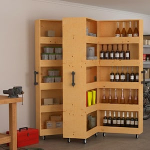 Opslagplannen voor garagekasten: wandrekken (digitale download)