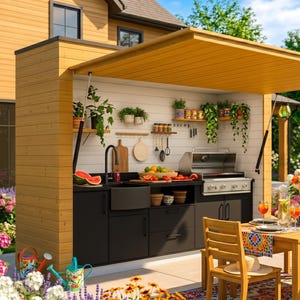 DIY Grill Shelter mit Closing Panels, BBQ Shed - Nur digitaler Download