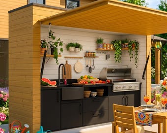 DIY Grill Shelter with Closing Panels, BBQ Shed - Digital Download Only