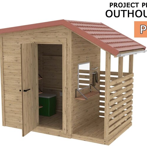 Outhouse Composting Toilet off Grid Living Outdoor Plans Etsy
