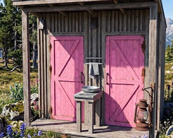 Modern Outhouse Plans, Outdoor Sheds, Bathrooms Blueprints (Digital Download)