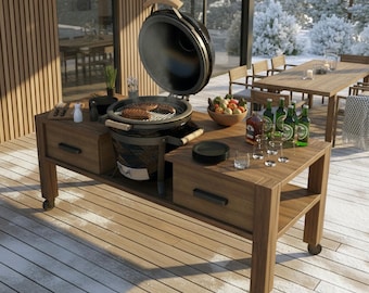 Vollständige Anleitung zum Bau einer Outdoor-Küche aus Holz - Nur digitaler Download